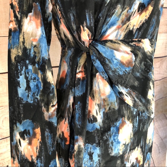 SALE❗️NYDJ JEMMA Melting Ikat Long Sleeve Dress 4P - Picture 6 of 16